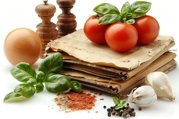 Zestaw świeżych składników na stole